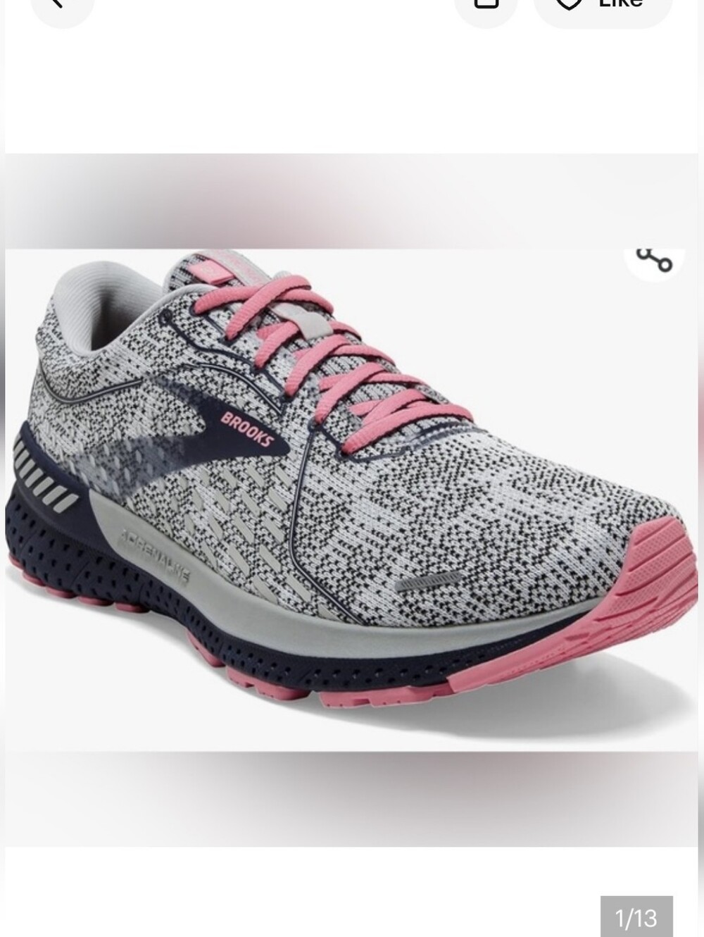 Brooks Women’s Running Sneakers in Pink and Gray Size 7